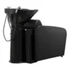 bac à shampoing - bac coiffure ergonomique - meuble lavage salon - vasque céramique basculante - bac shampoing compact - fauteuil lavage professionnel - structure polypropylène résistante - siège réglable salon - bac lavage noir premium - équipement coiffure durable - bac shampoing confortable - mobilier salon coiffure - bac lavage haute qualité - vasque profonde ergonomique - bac shampoing design moderne