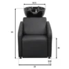 bac à shampoing - bac coiffure ergonomique - meuble lavage salon - vasque céramique basculante - bac shampoing compact - fauteuil lavage professionnel - structure polypropylène résistante - siège réglable salon - bac lavage noir premium - équipement coiffure durable - bac shampoing confortable - mobilier salon coiffure - bac lavage haute qualité - vasque profonde ergonomique - bac shampoing design moderne