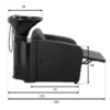 bac à shampoing - bac coiffure ergonomique - meuble lavage salon - vasque céramique basculante - bac shampoing compact - fauteuil lavage professionnel - structure polypropylène résistante - siège réglable salon - bac lavage noir premium - équipement coiffure durable - bac shampoing confortable - mobilier salon coiffure - bac lavage haute qualité - vasque profonde ergonomique - bac shampoing design moderne