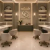 table de manucure professionnelle - poste nails haut de gamme - table de manucure effet marbre - mobilier nail bar premium - table de manucure personnalisable - station de manucure design moderne - table nails avec rangements - poste de manucure ergonomique - table de manucure avec prises intégrées - mobilier esthétique luxe - table de manucure salon professionnel - bureau nails élégant - table de manucure sur mesure