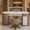 table de manucure professionnelle - poste nails haut de gamme - table de manucure effet marbre - mobilier nail bar premium - table de manucure personnalisable - station de manucure design moderne - table nails avec rangements - poste de manucure ergonomique - table de manucure avec prises intégrées - mobilier esthétique luxe - table de manucure salon professionnel - bureau nails élégant - table de manucure sur mesure