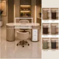 SAPHIRA 2_1 (2) professional manicure table - high-end nail station - marble effect manicure table - premium nail bar furniture - customizable manicure table - modern design manicure station - nail table with storage - ergonomic manicure workstation - manicure table with integrated sockets - luxury aesthetic furniture - professional salon manicure table - elegant nail desk - custom manicure table
