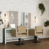 coiffeuse centrale -coiffeuse murale - mobilier salon de coiffure - coiffeuse professionnelle - miroir coiffeuse - meuble coiffure sur mesure - coiffeur design - station de coiffure - coiffeuse led - coiffeuse avec prises - repose-pieds coiffure - miroir rond coiffure - miroir rectangulaire - salon design - aménagement salon - mobilier professionnel