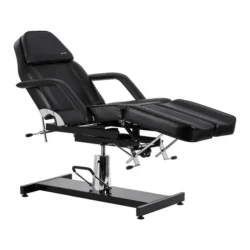 Sillon 210 Noir (4) fauteuil esthétique - fauteuil podologie - fauteuil pédicure - mobilier salon esthétique - fauteuil hydraulique noir - équipement cabinet podologie - chaise de soin - fauteuil tatouage - mobilier institut de beauté - fauteuil professionnel réglable - fauteuil inclinable - équipement spa et bien-être