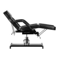 Sillon 210 Noir (7) fauteuil esthétique - fauteuil podologie - fauteuil pédicure - mobilier salon esthétique - fauteuil hydraulique noir - équipement cabinet podologie - chaise de soin - fauteuil tatouage - mobilier institut de beauté - fauteuil professionnel réglable - fauteuil inclinable - équipement spa et bien-être