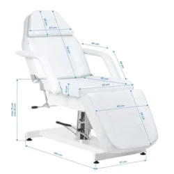 Sillon V2 210 Blanc (19) fauteuil esthétique - fauteuil podologie - fauteuil pédicure - mobilier salon esthétique - fauteuil hydraulique noir - équipement cabinet podologie - chaise de soin - fauteuil tatouage - mobilier institut de beauté - fauteuil professionnel réglable - fauteuil inclinable - équipement spa et bien-être