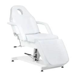 Sillon V2 210 Blanc (3) fauteuil esthétique - fauteuil podologie - fauteuil pédicure - mobilier salon esthétique - fauteuil hydraulique noir - équipement cabinet podologie - chaise de soin - fauteuil tatouage - mobilier institut de beauté - fauteuil professionnel réglable - fauteuil inclinable - équipement spa et bien-être