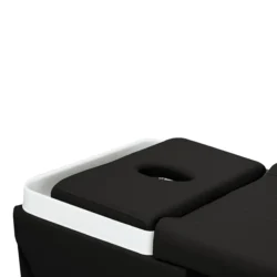 Table Head SPA MALDIVE Noir (8) Table Head SPA professionnelle - Lit esthétique haut de gamme - Mobilier bien-être premium - Soin cuir chevelu vapeur - Lit de massage spa - Table spa avec vapeur - Arche Waterfall hydromassage - Équipement institut beauté - Table de soin ergonomique - Mobilier spa design