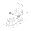 Fauteuil de Pédicure Vénus (4) fauteuil pédicure Vénus – fauteuil podologique professionnel – fauteuil pédicure esthétique – fauteuil hydraulique 360° – poste de pédicure haut de gamme – vasque céramique pédicure – vasque PVC pédicure – fauteuil esthétique moderne – fauteuil podologie réglable – station pédicure spa – fauteuil pédicure confortable – mobilier esthétique premium – fauteuil pédicure salon beauté – fauteuil pédicure revêtement polyuréthane – fauteuil pédicure plateforme marbre