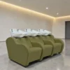 bac à shampoing - bac coiffure ergonomique - meuble lavage salon - vasque céramique basculante - bac shampoing compact - fauteuil lavage professionnel - structure polypropylène résistante - siège réglable salon - bac lavage noir premium - équipement coiffure durable - bac shampoing confortable - mobilier salon coiffure - bac lavage haute qualité - vasque profonde ergonomique - bac shampoing design moderne