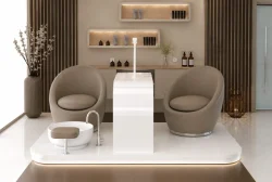 îlot mani‑pédi professionnel – station manucure pédicure luxe – mobilier esthétique haut de gamme – fauteuil de pédicure premium – poste de travail esthétique 3‑en‑1 – équipement salon de beauté – station podologique ergonomique – table de manucure design – aspirateur manucure professionnel – éclairage LED nail art – fauteuil pédicure avec plomberie – bac pédicure PVC amovible – repose‑jambe réglable – mobilier esthétique personnalisable – finitions marbre et travertin – poste de manucure compact – station beauté petits espaces – mobilier spa haut de gamme – équipement institut de beauté – station pédicure esthétique – poste podologique professionnel – meuble esthétique sur mesure – salon premium luxury – station double manucure pédicure – mobilier esthétique ergonomique