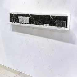 Présentoir Archi-Line (1) présentoir de produit pour salon esthétique - étagère murale lumineuse pour institut - mobilier professionnel pour esthéticienne - étagère de rangement cosmétique - présentoir mural design - meuble d'exposition pour salon de beauté