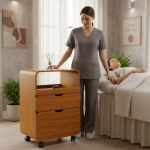 TIDY T (1) professional aesthetic trolley – salon storage cart – rolling aesthetic furniture – multi-function beauty trolley – professional spa cart – treatment room storage unit – wooden aesthetic trolley – sturdy aesthetic cart – wellness room furniture – professional pedicure trolley – aesthetic treatment cart – compact aesthetic furniture – beauty salon trolley – functional aesthetic cart – spa storage unit – versatile professional trolley – mobile aesthetic cart – aesthetic treatment room furniture – professional wellness trolley – high-end storage cart