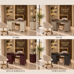 table de manucure professionnelle - poste nails haut de gamme - table de manucure effet marbre - mobilier nail bar premium - table de manucure personnalisable - station de manucure design moderne - table nails avec rangements - poste de manucure ergonomique - table de manucure avec prises intégrées - mobilier esthétique luxe - table de manucure salon professionnel - bureau nails élégant - table de manucure sur mesure