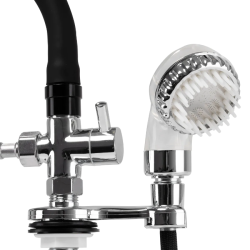 Mitigeur Cascade Gabbiano (8) mitigeur cascade Gabbiano – mitigeur bac à shampoing professionnel – douchette tourmaline filtrante – douchette cascade large – robinetterie salon de coiffure – mitigeur noir chrome – flexible tresse acier – mitigeur durable salon – équipement lavage coiffure – mitigeur double fonction – douchette ergonomique – mitigeur design moderne – robinet bac shampoing premium – mitigeur haute résistance – accessoire lavage professionnel