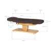 Relax Brun foncé Bois Clair (21) table de soin Sillon Relax – table SPA électrique – table de massage bois clair – lit de soin ergonomique – table esthétique professionnelle – table de spa réglable – matelas segmenté SPA – table de soin électrique – mobilier bien‑être haut de gamme – table de massage stable – table esthétique premium – lit de soin inclinable – table de spa moderne – équipement salon esthétique – table de massage confortable