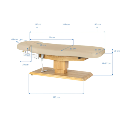 Sillon Relax Beige Bois Clair (20) table de soin Sillon Relax – table SPA électrique – table de massage bois clair – lit de soin ergonomique – table esthétique professionnelle – table de spa réglable – matelas segmenté SPA – table de soin électrique – mobilier bien‑être haut de gamme – table de massage stable – table esthétique premium – lit de soin inclinable – table de spa moderne – équipement salon esthétique – table de massage confortable