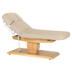 Sillon Relax Beige Bois Clair (3) table de soin Sillon Relax – table SPA électrique – table de massage bois clair – lit de soin ergonomique – table esthétique professionnelle – table de spa réglable – matelas segmenté SPA – table de soin électrique – mobilier bien‑être haut de gamme – table de massage stable – table esthétique premium – lit de soin inclinable – table de spa moderne – équipement salon esthétique – table de massage confortable
