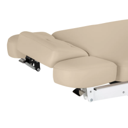 Sillon Relax Beige Bois Noir (16) Sillon Relax care table – electric SPA table – light wood massage table – ergonomic care bed – professional aesthetic table – adjustable spa table – segmented SPA mattress – electric spa table – high-end wellness furniture – stable spa table – premium aesthetic table – tiltable care bed – modern spa table – aesthetic salon equipment – comfortable massage table