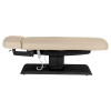 Sillon Relax Beige Bois Noir (6) Sillon Relax care table – electric SPA table – light wood massage table – ergonomic care bed – professional aesthetic table – adjustable spa table – segmented SPA mattress – electric spa table – high-end wellness furniture – stable spa table – premium aesthetic table – tiltable care bed – modern spa table – aesthetic salon equipment – comfortable massage table