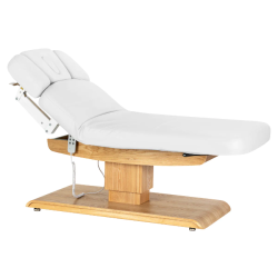 Sillon Relax Blanc Bois Clair (2) table de soin Sillon Relax – table SPA électrique – table de massage bois clair – lit de soin ergonomique – table esthétique professionnelle – table de spa réglable – matelas segmenté SPA – table de soin électrique – mobilier bien‑être haut de gamme – table de massage stable – table esthétique premium – lit de soin inclinable – table de spa moderne – équipement salon esthétique – table de massage confortable