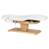 Sillon Relax Blanc Bois Clair (3) table de soin Sillon Relax – table SPA électrique – table de massage bois clair – lit de soin ergonomique – table esthétique professionnelle – table de spa réglable – matelas segmenté SPA – table de soin électrique – mobilier bien‑être haut de gamme – table de massage stable – table esthétique premium – lit de soin inclinable – table de spa moderne – équipement salon esthétique – table de massage confortable