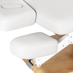 Sillon Relax Blanc Bois Clair (8) table de soin Sillon Relax – table SPA électrique – table de massage bois clair – lit de soin ergonomique – table esthétique professionnelle – table de spa réglable – matelas segmenté SPA – table de soin électrique – mobilier bien‑être haut de gamme – table de massage stable – table esthétique premium – lit de soin inclinable – table de spa moderne – équipement salon esthétique – table de massage confortable