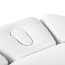 Sillon Relax Blanc Bois Noir (12) Sillon Relax care table – electric SPA table – light wood massage table – ergonomic care bed – professional aesthetic table – adjustable spa table – segmented SPA mattress – electric spa table – high-end wellness furniture – stable spa table – premium aesthetic table – tiltable care bed – modern spa table – aesthetic salon equipment – comfortable massage table
