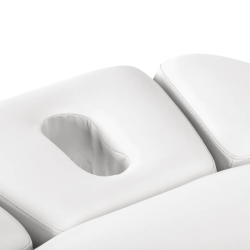 Sillon Relax Blanc Bois Noir (13) Sillon Relax care table – electric SPA table – light wood massage table – ergonomic care bed – professional aesthetic table – adjustable spa table – segmented SPA mattress – electric spa table – high-end wellness furniture – stable spa table – premium aesthetic table – tiltable care bed – modern spa table – aesthetic salon equipment – comfortable massage table