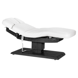 Sillon Relax Blanc Bois Noir (2) Sillon Relax care table – electric SPA table – light wood massage table – ergonomic care bed – professional aesthetic table – adjustable spa table – segmented SPA mattress – electric spa table – high-end wellness furniture – stable spa table – premium aesthetic table – tiltable care bed – modern spa table – aesthetic salon equipment – comfortable massage table