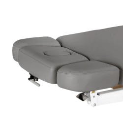 Sillon Relax Gris Bois Clair (14).webp Sillon Relax care table – electric SPA table – light wood massage table – ergonomic care bed – professional aesthetic table – adjustable spa table – segmented SPA mattress – electric spa table – high-end wellness furniture – stable spa table – premium aesthetic table – tiltable care bed – modern spa table – aesthetic salon equipment – comfortable massage table