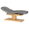 Sillon Relax Gris Bois Clair (2).webp Sillon Relax care table – electric SPA table – light wood massage table – ergonomic care bed – professional aesthetic table – adjustable spa table – segmented SPA mattress – electric spa table – high-end wellness furniture – stable spa table – premium aesthetic table – tiltable care bed – modern spa table – aesthetic salon equipment – comfortable massage table