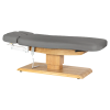 Sillon Relax Gris Bois Clair (5).webp Sillon Relax care table – electric SPA table – light wood massage table – ergonomic care bed – professional aesthetic table – adjustable spa table – segmented SPA mattress – electric spa table – high-end wellness furniture – stable spa table – premium aesthetic table – tiltable care bed – modern spa table – aesthetic salon equipment – comfortable massage table