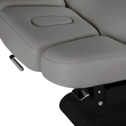 Sillon Relax Gris Bois Noir (10) Sillon Relax care table – electric SPA table – light wood massage table – ergonomic care bed – professional aesthetic table – adjustable spa table – segmented SPA mattress – electric spa table – high-end wellness furniture – stable spa table – premium aesthetic table – tiltable care bed – modern spa table – aesthetic salon equipment – comfortable massage table