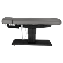 Sillon Relax Gris Bois Noir (7) Sillon Relax care table – electric SPA table – light wood massage table – ergonomic care bed – professional aesthetic table – adjustable spa table – segmented SPA mattress – electric spa table – high-end wellness furniture – stable spa table – premium aesthetic table – tiltable care bed – modern spa table – aesthetic salon equipment – comfortable massage table