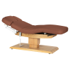 Sillon Relax Marron Bois Clair (2) Sillon Relax care table – electric SPA table – light wood massage table – ergonomic care bed – professional aesthetic table – adjustable spa table – segmented SPA mattress – electric spa table – high-end wellness furniture – stable spa table – premium aesthetic table – tiltable care bed – modern spa table – aesthetic salon equipment – comfortable massage table