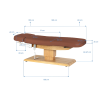 Sillon Relax Marron Bois Clair (21) Sillon Relax care table – electric SPA table – light wood massage table – ergonomic care bed – professional aesthetic table – adjustable spa table – segmented SPA mattress – electric spa table – high-end wellness furniture – stable spa table – premium aesthetic table – tiltable care bed – modern spa table – aesthetic salon equipment – comfortable massage table