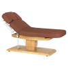 Sillon Relax Marron Bois Clair (3) Sillon Relax care table – electric SPA table – light wood massage table – ergonomic care bed – professional aesthetic table – adjustable spa table – segmented SPA mattress – electric spa table – high-end wellness furniture – stable spa table – premium aesthetic table – tiltable care bed – modern spa table – aesthetic salon equipment – comfortable massage table