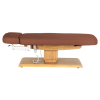 Sillon Relax Marron Bois Clair (6) Sillon Relax care table – electric SPA table – light wood massage table – ergonomic care bed – professional aesthetic table – adjustable spa table – segmented SPA mattress – electric spa table – high-end wellness furniture – stable spa table – premium aesthetic table – tiltable care bed – modern spa table – aesthetic salon equipment – comfortable massage table