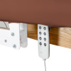 Sillon Relax Marron Bois Clair (8) Sillon Relax care table – electric SPA table – light wood massage table – ergonomic care bed – professional aesthetic table – adjustable spa table – segmented SPA mattress – electric spa table – high-end wellness furniture – stable spa table – premium aesthetic table – tiltable care bed – modern spa table – aesthetic salon equipment – comfortable massage table