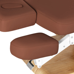 Sillon Relax Marron Bois Clair (9) Sillon Relax care table – electric SPA table – light wood massage table – ergonomic care bed – professional aesthetic table – adjustable spa table – segmented SPA mattress – electric spa table – high-end wellness furniture – stable spa table – premium aesthetic table – tiltable care bed – modern spa table – aesthetic salon equipment – comfortable massage table