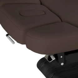 Sillon Relax Brun foncé Bois Noir (10) Sillon Relax care table – electric SPA table – light wood massage table – ergonomic care bed – professional aesthetic table – adjustable spa table – segmented SPA mattress – electric spa table – high-end wellness furniture – stable spa table – premium aesthetic table – tiltable care bed – modern spa table – aesthetic salon equipment – comfortable massage table