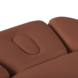 Sillon Relax Marron Bois Noir (12) Sillon Relax care table – electric SPA table – light wood massage table – ergonomic care bed – professional aesthetic table – adjustable spa table – segmented SPA mattress – electric spa table – high-end wellness furniture – stable spa table – premium aesthetic table – tiltable care bed – modern spa table – aesthetic salon equipment – comfortable massage table