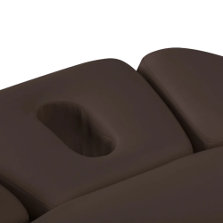 Sillon Relax Brun foncé Bois Noir (13) Sillon Relax care table – electric SPA table – light wood massage table – ergonomic care bed – professional aesthetic table – adjustable spa table – segmented SPA mattress – electric spa table – high-end wellness furniture – stable spa table – premium aesthetic table – tiltable care bed – modern spa table – aesthetic salon equipment – comfortable massage table
