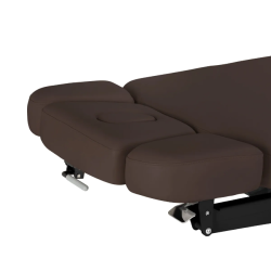 Sillon Relax Brun foncé Bois Noir (14) Sillon Relax care table – electric SPA table – light wood massage table – ergonomic care bed – professional aesthetic table – adjustable spa table – segmented SPA mattress – electric spa table – high-end wellness furniture – stable spa table – premium aesthetic table – tiltable care bed – modern spa table – aesthetic salon equipment – comfortable massage table