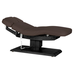 Sillon Relax Brun foncé Bois Noir (2) Sillon Relax care table – electric SPA table – light wood massage table – ergonomic care bed – professional aesthetic table – adjustable spa table – segmented SPA mattress – electric spa table – high-end wellness furniture – stable spa table – premium aesthetic table – tiltable care bed – modern spa table – aesthetic salon equipment – comfortable massage table