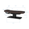 Sillon Relax Brun foncé Bois Noir (21) Sillon Relax care table – electric SPA table – light wood massage table – ergonomic care bed – professional aesthetic table – adjustable spa table – segmented SPA mattress – electric spa table – high-end wellness furniture – stable spa table – premium aesthetic table – tiltable care bed – modern spa table – aesthetic salon equipment – comfortable massage table