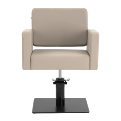 Vitoria Beige (3) fauteuil de coiffeur Gabbiano Vitoria Beige – fauteuil coiffure hydraulique – siège coiffure professionnel – fauteuil salon moderne – mobilier coiffure premium – fauteuil ergonomique beige – fauteuil rotation 360 – base carrée noire mat – fauteuil coiffeur minimaliste – siège coiffure confortable – fauteuil salon durable – mobilier coiffure design – fauteuil professionnel esthétique – fauteuil coiffeur revêtement synthétique – fauteuil réglable hauteur