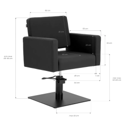 Vitoria Noir (11) fauteuil de coiffeur Gabbiano Vitoria Beige – fauteuil coiffure hydraulique – siège coiffure professionnel – fauteuil salon moderne – mobilier coiffure premium – fauteuil ergonomique beige – fauteuil rotation 360 – base carrée noire mat – fauteuil coiffeur minimaliste – siège coiffure confortable – fauteuil salon durable – mobilier coiffure design – fauteuil professionnel esthétique – fauteuil coiffeur revêtement synthétique – fauteuil réglable hauteur